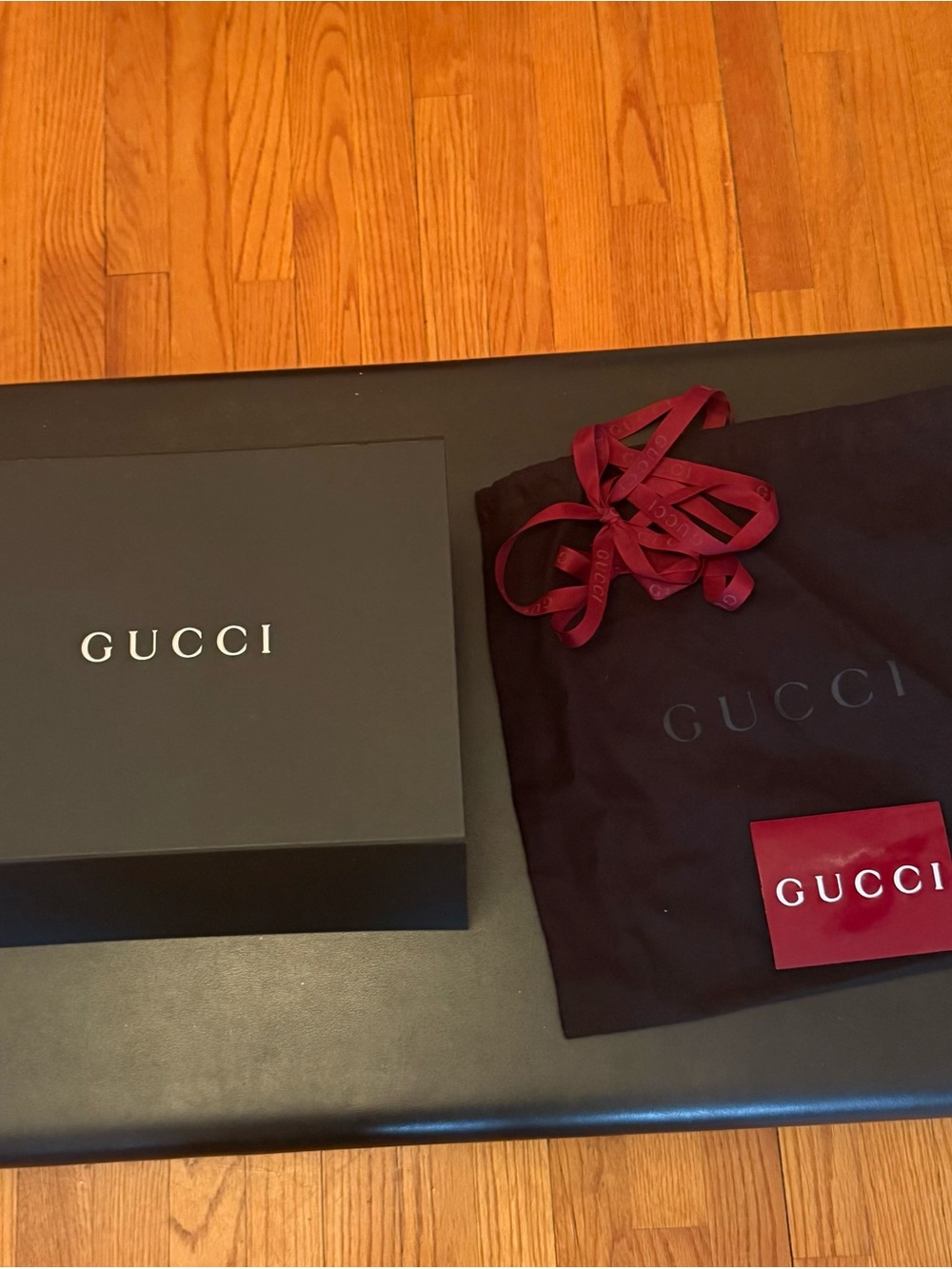 HUGE Gucci Gift Hat Box in the NEW Signature Black. Boutique Fresh/New!